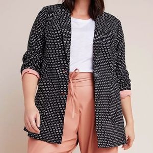 Filipa Textured Cotton Blazer, Size 1X